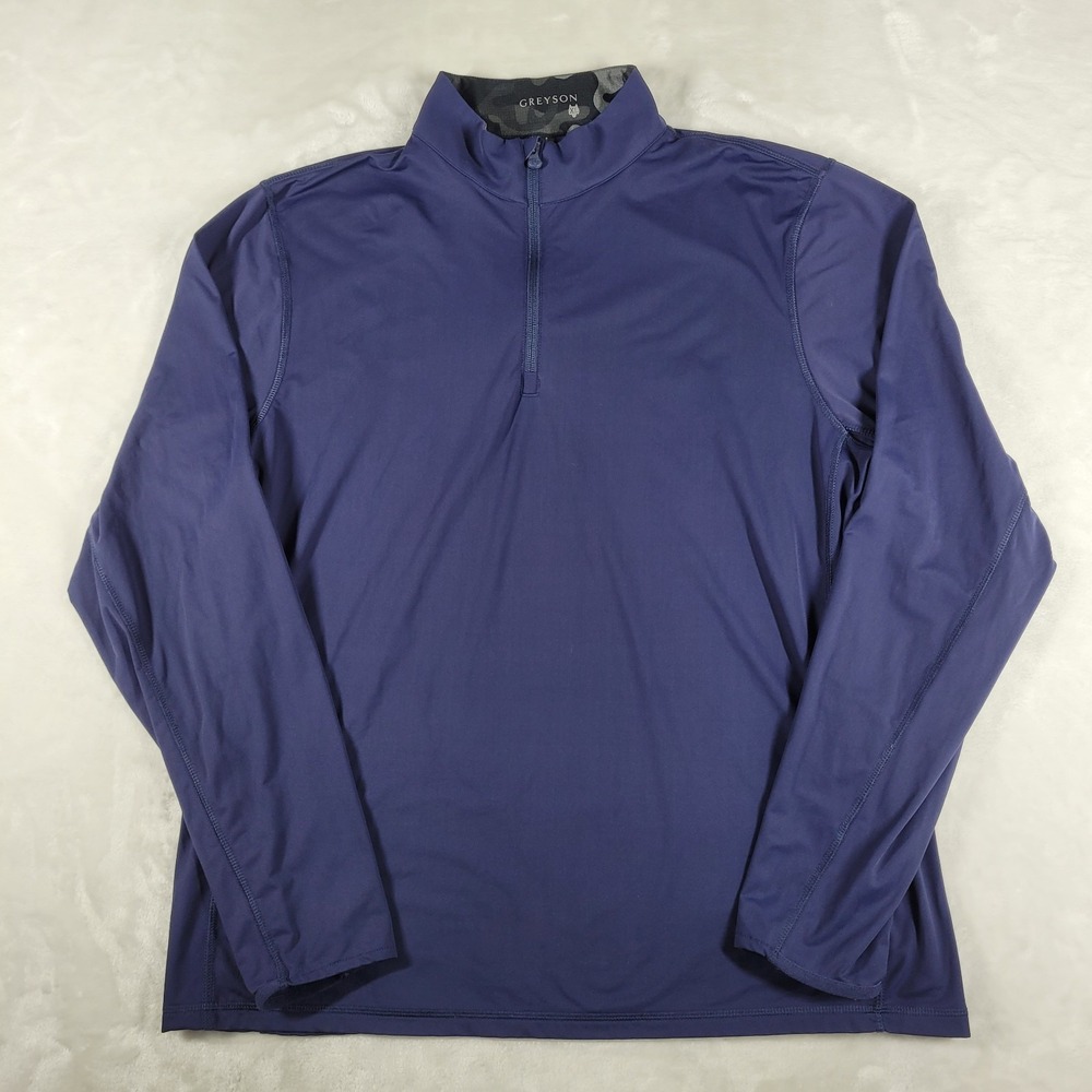 Greyson‎ Quarter 1/4 Zip Pullover Men's XL Blue Performance Golf Stretch Active